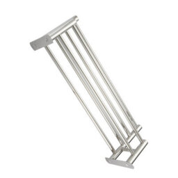 Chrome  Wall Mounted Double Bathroom Towel Rail Holder Rack Shelf Stainless Steel - thumbnail 5