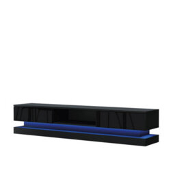 Creative Furniture Bloom Tv Unit 180Cm - Black With Gloss Doors - thumbnail 9
