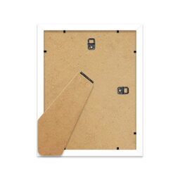 "9X7"" White Frame With Mount For 7X5"" Pictures 20mm Thin Edge Portrait And Landscape Display With Wall Hooks And Kickstand" - thumbnail 3