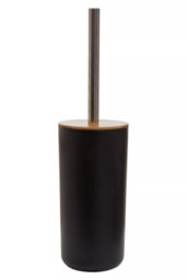 Orsina Black Toilet Brush Holder, Sturdy Bathroom Cleaner With Reinforced Bristles, Slimline Toilet Brush Set - thumbnail 1