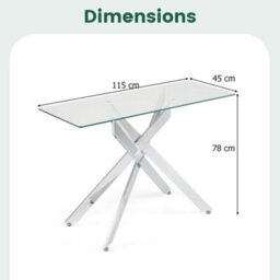 Console Table Modern Entryway Table Glass - thumbnail 2