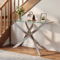 Console Table Modern Entryway Table Glass - thumbnail 3
