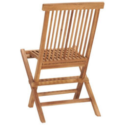 Walplus 3 Piece Folding Outdoor Dining Set Solid Teak Wood - thumbnail 8