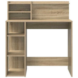 Berkfield Desk With Storage Sonoma Oak 90X48X101.5 Cm Engineered Wood - thumbnail 4