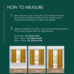 Aspire Homeware Ochre Velvet Curtain Room Darkening Blackout Eyelet Curtain Pair (W) 168Cm X (D)228Cm With Tie Back Pair - thumbnail 3