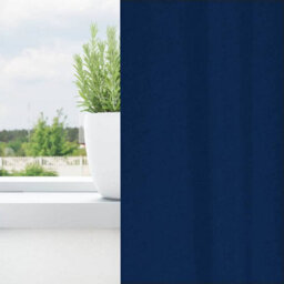 Berkfield Modern Curtains With Curtains 2 Pcs Dark Blue 245 X 140 Cm Polyester - thumbnail 3