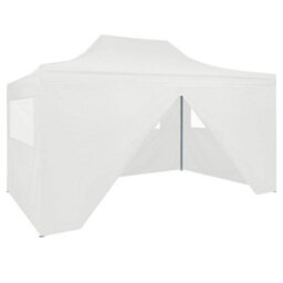 Berkfield Professional Folding Party Tent With 4 Sidewalls 3X4 M Steel White