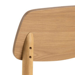 Wyld Haus Quietwood Pair Of Oak-Effect Bar Stools With Matt Finish And Footrest - thumbnail 5