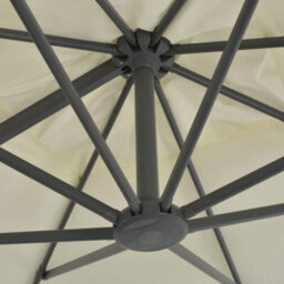 Berkfield Cantilever Umbrella With Aluminium Pole 300X300 Cm Sand - thumbnail 6