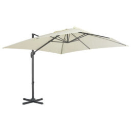 Berkfield Cantilever Umbrella With Aluminium Pole 300X300 Cm Sand - thumbnail 1