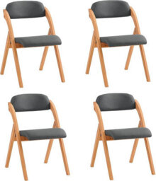 Sobuy Fst92-Sgx4 ,set Of 4 Folding Chairs Padded Wooden Chairs Dining Office Desk Chairs,grey,w47Xd51Xh78 - thumbnail 1