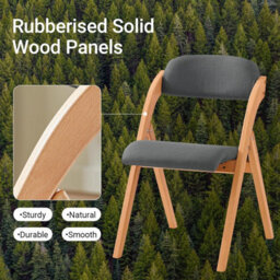 Sobuy Fst92-Sgx4 ,set Of 4 Folding Chairs Padded Wooden Chairs Dining Office Desk Chairs,grey,w47Xd51Xh78 - thumbnail 5