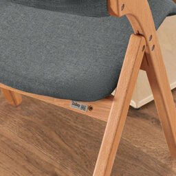 Sobuy Fst92-Sgx4 ,set Of 4 Folding Chairs Padded Wooden Chairs Dining Office Desk Chairs,grey,w47Xd51Xh78 - thumbnail 7