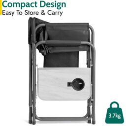 Trail Outdoor Leisure Folding Directors Chair With Side Table - thumbnail 6