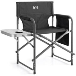 Trail Outdoor Leisure Folding Directors Chair With Side Table - thumbnail 1