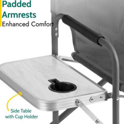 Trail Outdoor Leisure Folding Directors Chair With Side Table - thumbnail 4