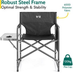 Trail Outdoor Leisure Folding Directors Chair With Side Table - thumbnail 3