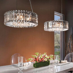 Kichler Crystal Skye 8-Light Led Chandelier 53Cm Diameter, Ip44 Rated, Triangular Crystal Prisms, Dimmable, Chrome Finish - thumbnail 2