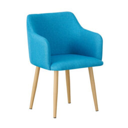Mof Classic Fabric Tub Chair Wing Back Armchair Sofa Vanity Bedroom Dressing Chair K5 (Blue) - thumbnail 4