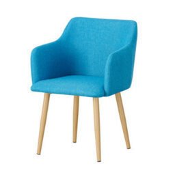 Mof Classic Fabric Tub Chair Wing Back Armchair Sofa Vanity Bedroom Dressing Chair K5 (Blue) - thumbnail 2