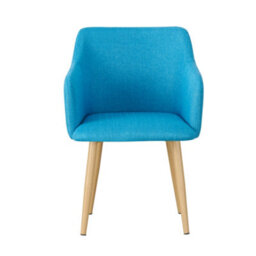 Mof Classic Fabric Tub Chair Wing Back Armchair Sofa Vanity Bedroom Dressing Chair K5 (Blue) - thumbnail 3