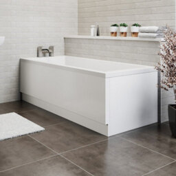 Aveli Bath Panel Pack Set Acrylic Side End Gloss White 1700/750mm Bathroom Modern - thumbnail 3