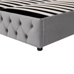 Abrihome Upholstered Bed With Hydraulic Lever, Functional Bed From Storage, 150 X 200 Cm, Without Mattress, Velvet, Gray - thumbnail 7