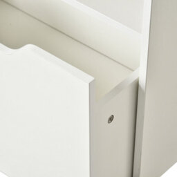 Homcom Kids Bookcase, Toy Box W/ Storage Drawer, Wheels For Bedroom - White - thumbnail 8