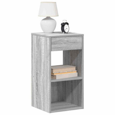 Berkfield Bedside Cabinets With Drawer 2 Pcs Grey Sonoma 35X34X66.5 Cm - image 1