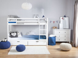 Beliani Bunk Bed With Drawers Wood Regat 90 X 200 Cm (Eu Single) White - thumbnail 2