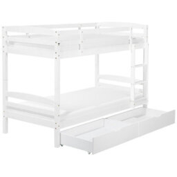 Beliani Bunk Bed With Drawers Wood Regat 90 X 200 Cm (Eu Single) White - thumbnail 4