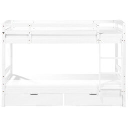 Beliani Bunk Bed With Drawers Wood Regat 90 X 200 Cm (Eu Single) White - thumbnail 5