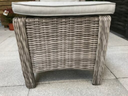 Signature Weave Alexandra Wicker High Back Dining Chair Fine Grey Cushions - thumbnail 3