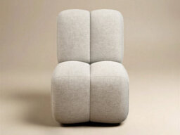 Solace+Co Maelys Sculptural Lounge Chair, Beige Chenille - thumbnail 4