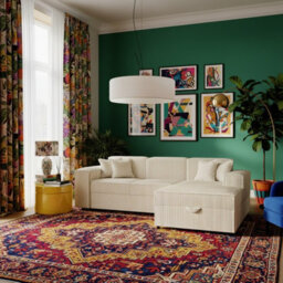 Santos L Corner Sofa Bed For Living Room Chipboard Frame Polyurethane Foam Wave Springs 253X166X79 Cm Cream Right - thumbnail 2