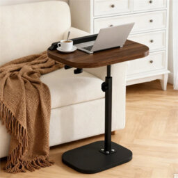 Walunt Adjustable C-Shaped Sofa Side End Table Coffee Laptop Table Living Room Bedroom - thumbnail 5