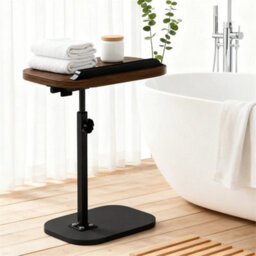 Walunt Adjustable C-Shaped Sofa Side End Table Coffee Laptop Table Living Room Bedroom - thumbnail 3
