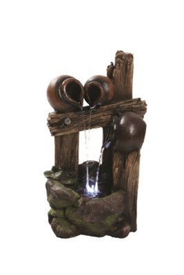 Outdoor Living UK Solar Nebraska Spilling Pots Traditional Water Feature Without Cover