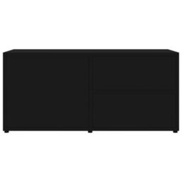 Berkfield Tv Cabinet Black 80X34X36 Cm Engineered Wood - thumbnail 7