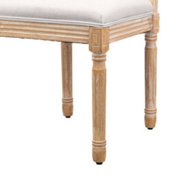 Nordlys Set Of 2 Wooden Dining Chairs With Cane Backs And Light Gray Fabric Seats Classic Style Dining Room - thumbnail 5