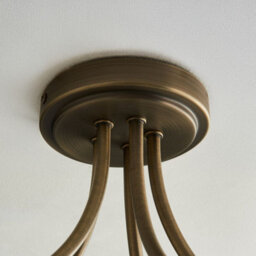 Pagazzi Lighting Pagazzi Hamilton 5 Light Antique Brass Semi Flush Ceiling Light - thumbnail 8