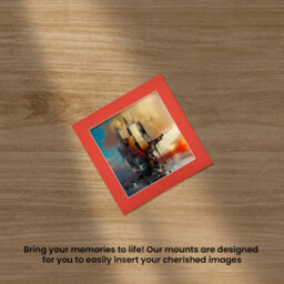 Ak Frames 40X40Cm Poppy Red Picture Mounts To Fit 30X30Cm Aperture Size - Mount Board Only (No Frame Included) - thumbnail 5