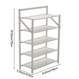 Space Saving Wooden Shoe Rack Stand Storage Organizer Shelf 5 Tier Compact Home - thumbnail 2