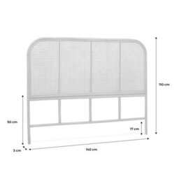 Sweeek - Dark Rattan And Cane Headboard Sumatra 140X3X110 Cm - thumbnail 5
