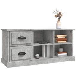 Berkfield Tv Cabinet Concrete Grey 102X35.5X47.5 Cm Engineered Wood - thumbnail 4