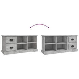 Berkfield Tv Cabinet Concrete Grey 102X35.5X47.5 Cm Engineered Wood - thumbnail 9