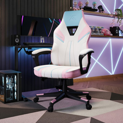 X Rocker Tempest Ergonomic Pc Office Gaming Chair - Bubblegum - image 1