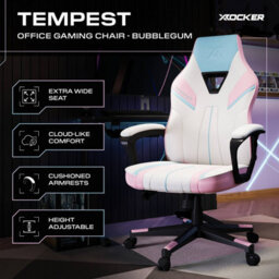 X Rocker Tempest Ergonomic Pc Office Gaming Chair - Bubblegum - thumbnail 2