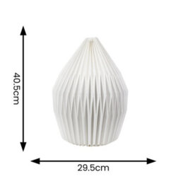Valuelights Astrid Geometric Origami Teardrop Paper Pleated Easy Fit Lamp Shade (D)29.5Cm - thumbnail 3