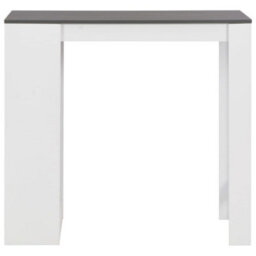 Walplus Bar Table With Shelf White 110X50X103 Cm - thumbnail 2